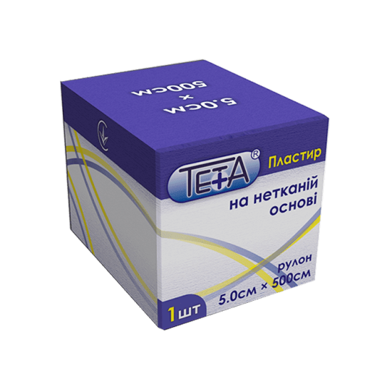 Пластир на нетканій основі в рулонах Teta®, розмір 5х500см